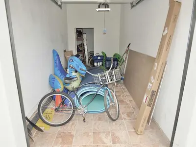 a bike is parked in a room with other bikes at Beach & Bay Retreat - Full of Amenities in Long Beach