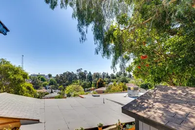 an overhead view of a roof of a house at 5 Mi to Dtwn Los Angeles Apt with Outdoor Space! in Los Angeles