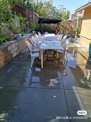a table and chairs sitting on a patio at 1 bedroom In a quiet neighborhood near the Main Street- Room A in Rowland Heights