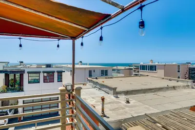 a view from the roof of a building at Steps to Ocean Manhattan Beach Gem with Deck! in Manhattan Beach