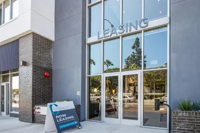 a leasing sign in front of a building at Culver City 1BR w Pool Gym WD nr Downtown LAX-173 in Los Angeles