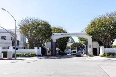 an arch over a street with a rainbow at Culver City 1BR w Pool Gym WD nr Downtown LAX-173 in Los Angeles
