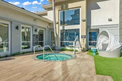 a house with a pool and a slide in a yard at Deluxe Living in Marina Del Rey - Pool, Hot Tub, Gym in Los Angeles