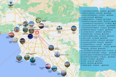 a map of the united states with the locations of concerts at Iconic LACasita -FoodieBobaliciousCity- Mins2DTLA in Alhambra