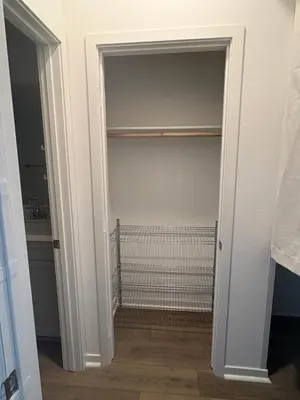 a door to a closet in a room at HelloLA in Whittier