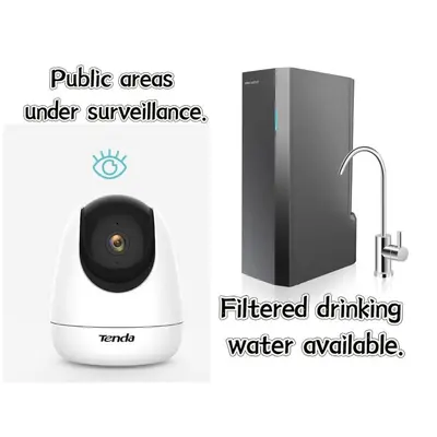 a camera next to a water uptake area under surveillance at HelloLA in Whittier