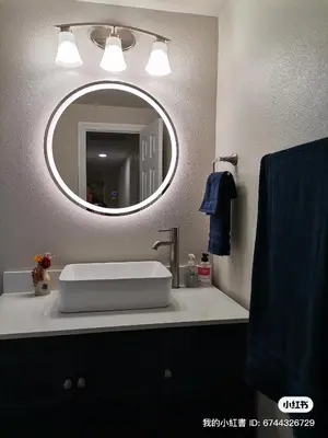 a bathroom with a sink and a mirror at 1 bedroom in a quiet neighborhood near the main street - Room B in Rowland Heights