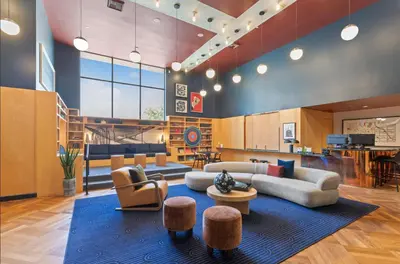 a large living room with couches and chairs at Loft & Luxe Hollywood with FREE PARKING in Los Angeles