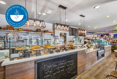 a bakery with a counter with food on it at Marina Escape 2BR Townhouse with FREE PARKING in Los Angeles