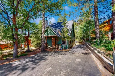 an image of a house with a driveway at Quiet Cabin #564 in Big Bear Lake