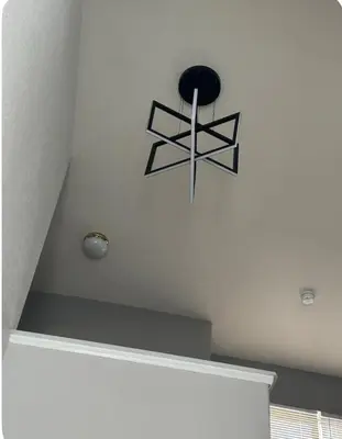 a black star on the ceiling of a room at Desert View in Victorville