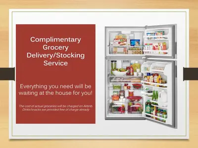 a picture of an open refrigerator with its doors at Enchanted Dreams by OC Adventure Homes in Garden Grove
