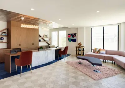 a living room with a couch and a table at LAX 1 Bed Luxe with FREE PARKING in Los Angeles