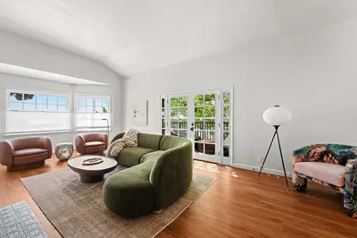 a living room with a couch and a chair at Weho Sunset Strip Hideaway And Casita in Los Angeles