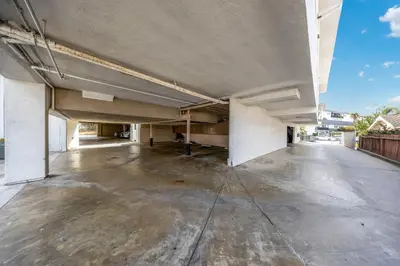 an empty parking lot in an empty building at Oneluxstay 3BR Home Near the Beach in Redondo Beach