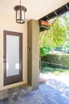 a door on the side of a house at Charming and Cozy 1 Bedroom 1 Bathroom Guest Suite in Silverlake in Los Angeles