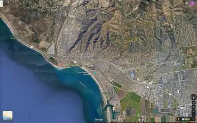 a map of a city next to the water at Beauty And The Beach in Ventura