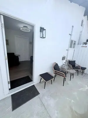 a room with chairs and a mirror in a room at Private 1BR 1BA Suite, Kitchen, Fireplace, Parking in Simi Valley