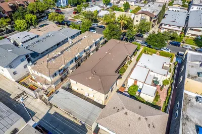 an overhead view of a city with buildings at Enjoy Stylish 3BR Apt Sleeps 6 with Free Parking in Glendale