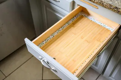 a drawer in a kitchen with a counter top at Cozy Full Suite Private Bathroom Quiet Stay in Norwalk