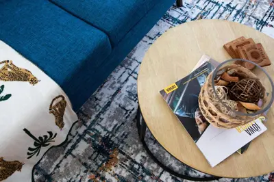 a table with a bowl of food on it at Wake Up to Waves – Beachside Bliss In Santa Monica in Los Angeles