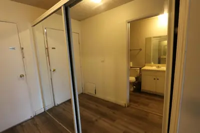 an empty bathroom with a toilet and a sink at Private Apt with Queen bed in great neighborhood in Los Angeles