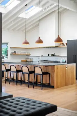 a kitchen with a large wooden table and chairs at Ojai Valley - Pool and Pickle Ball in Ojai