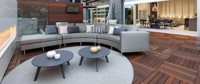 a living room with a couch and two tables at Casa Clementine - 10 min to SNA&Beach Plus Free Parking in Orange