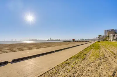 a long runway with a field on the beach at Beachfront Living in Long Beach 2,500 Sq Ft Condo in Long Beach