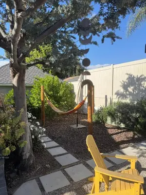 a playground with a hammock and a tree at NEW Cozy Studio City Guesthouse in Prime Location in Studio City