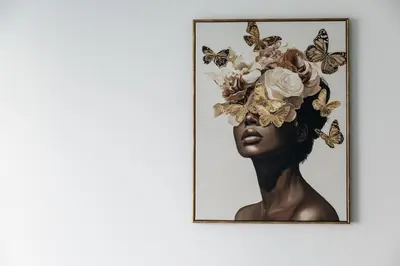 a picture of a woman with butterflies on her head at Spacious 2bedroom in Hollywood with Parking Gym Pool in Los Angeles