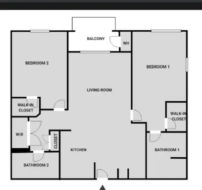 a floor plan of a house at Blueground Playa del Rey pool nr Dockweiler LAX-1431 in Los Angeles