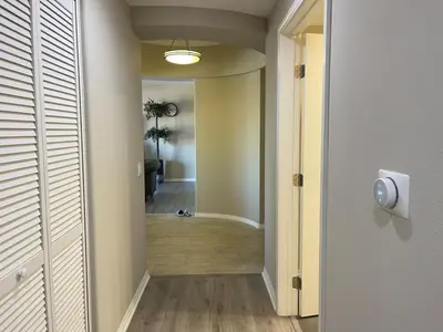 a hallway with a bath tub in a room at Spacious 2 Bed, 2-Bath Apartment in Monterey Park in Monterey Park