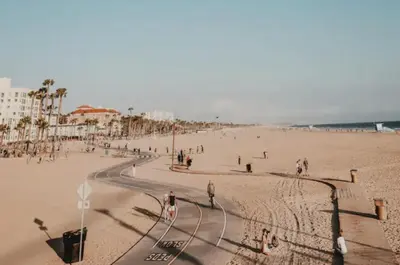 a group of people walking on a beach at Promenade Studio With Free Parking in Los Angeles