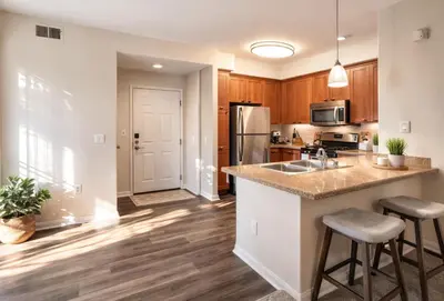 a kitchen with a sink and a counter top at Marina del Rey 1BR Escape Near Docks, Close To Venice Beach in Los Angeles