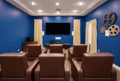 a waiting room with chairs and a flat screen tv at SereneStays Marina Del Rey Getaway - Right By The Marina in Los Angeles