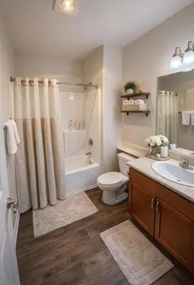 a bathroom with a toilet and a tub and a sink at SereneStays Marina Del Rey Getaway - Right By The Marina in Los Angeles