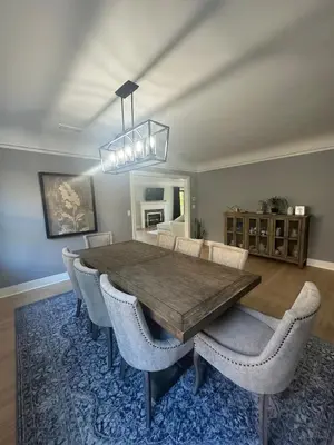 a dining room with a wooden table and chairs at Altadena Retreat Near Rose Bowl and Pasadena in Altadena