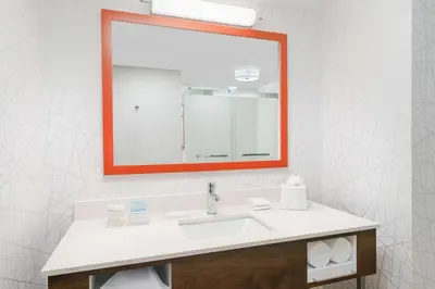 a bathroom with a sink and a mirror at Hampton Inn & Suites Thousand Oaks in Thousand Oaks