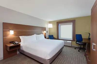 a hotel room with a large bed and a window at Holiday Inn Express West Los Angeles by IHG in Los Angeles