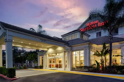 a hotel exterior with a sign that reads hilton garden inn at Hilton Garden Inn Arcadia/Pasadena Area in Arcadia