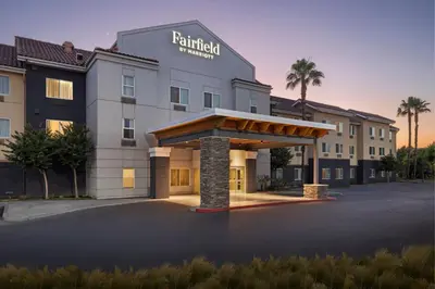 a rendering of a hotel with a parking lot at Fairfield Inn and Suites San Bernardino in San Bernardino