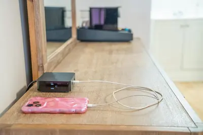 a pink wii controller sitting on top of a table at Santa Monica Hotel in Los Angeles