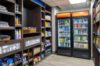 a grocery store aisle with shelves of food at Hampton Inn & Suites Agoura Hills in Agoura Hills