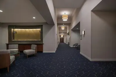 a hallway of a hospital with a waiting room at Courtyard by Marriott Los Angeles Pasadena/Monrovia in Monrovia