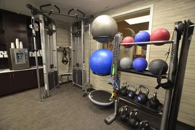 a room with a bunch of balls on the wall at Courtyard Ventura Simi Valley in Simi Valley