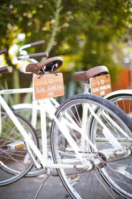 a couple of bikes parked next to each other at Ojai Rancho Inn in Ojai