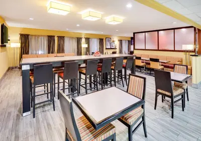 a large dining room with tables and chairs at Hampton Inn Los Angeles/Carson in Carson