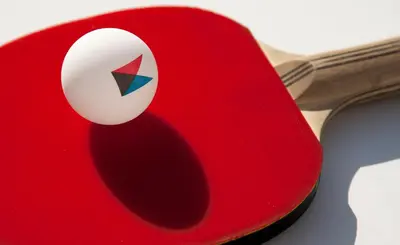 a red object with a red ball with a white button at The Kinney - Venice Beach in Los Angeles