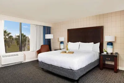 a hotel room with a large bed and a window at Hotel Lulu, BW Premier Collection in Anaheim